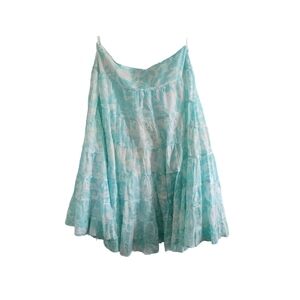 JONES NEW YORK Sport Tiered 100% Cotton Skirt Size 12 Lightweight Beachy Boho